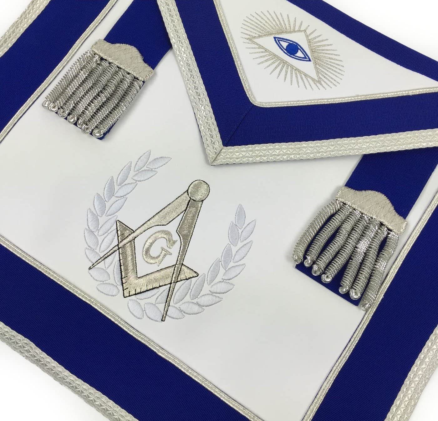 Masonic Blue Lodge Master Mason Apron Set Apron,Collar gauntlets (Cuffs)